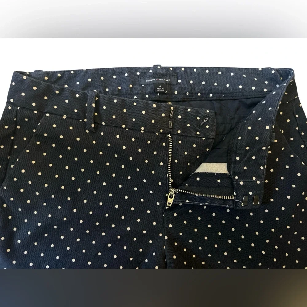 Tommy Hilfiger Polka Dots Preppy Cropped Pants 2026 Trend Women’s Size 4 - Picture 4 of 8